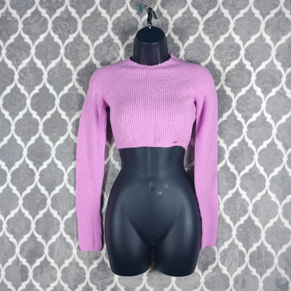 Savage X Fenty Sweater Women Size Small Pink Cropped Soft Cozy